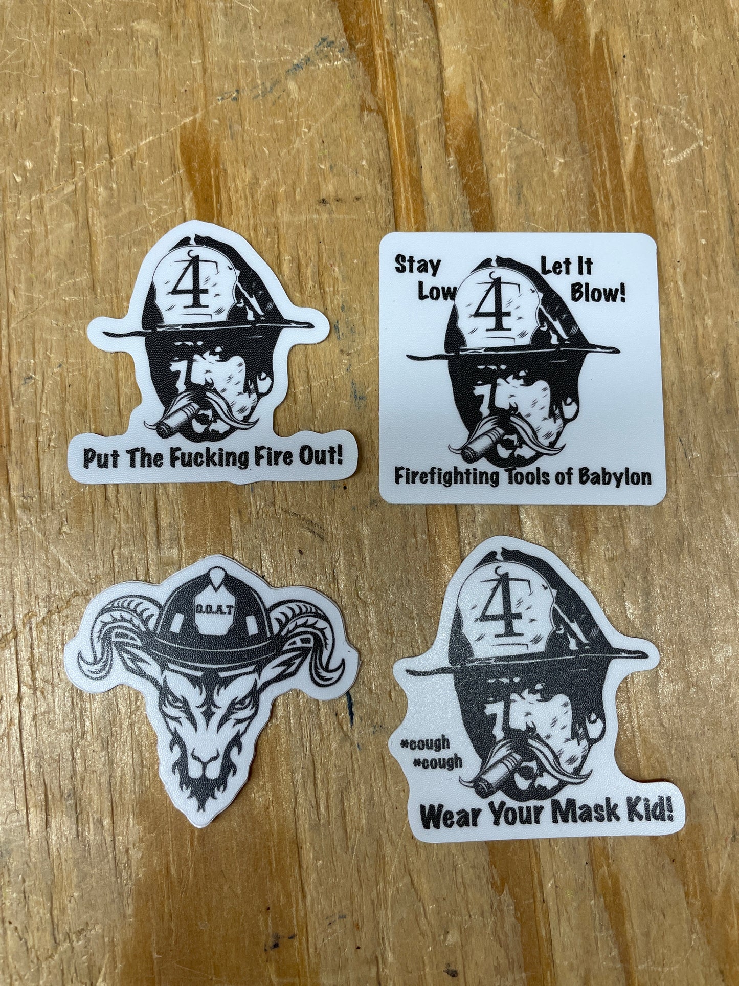 Helmet Sticker 4 Pack