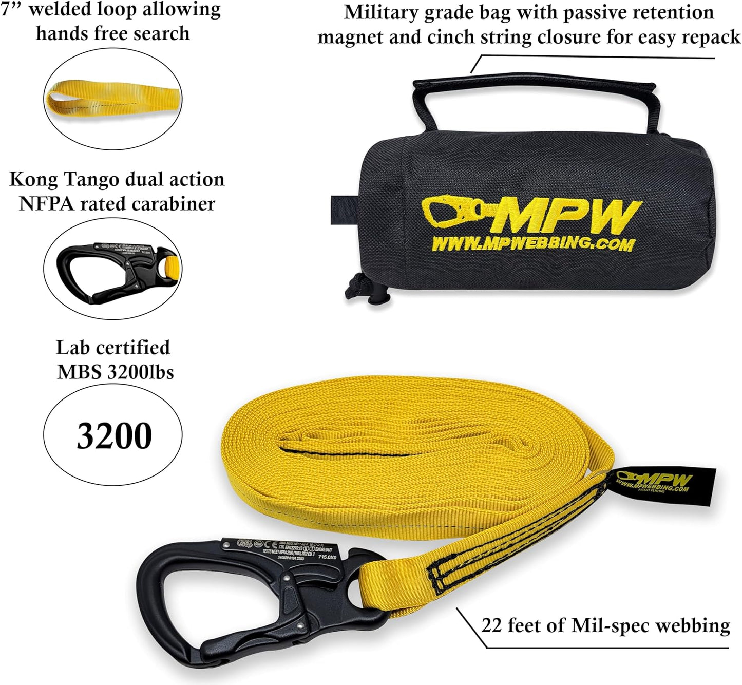 Multipurpose Webbing Kit - Firefighter Rescue Tool - MPW