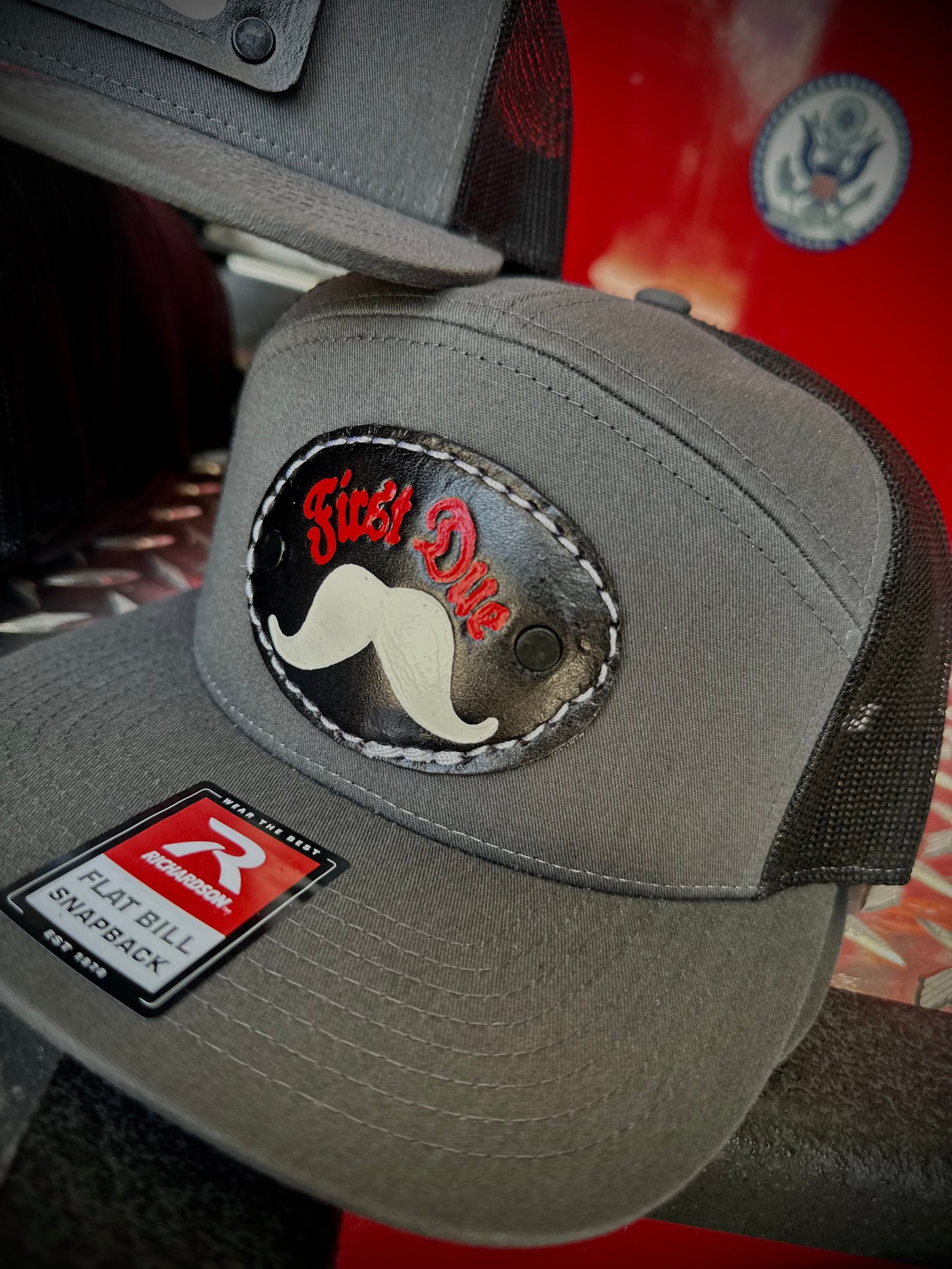 JOBTOWN & FIRST DUE LEATHER PATCH HATS